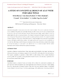 A STUDY of CONCEPTUAL DESIGN of AUAV with PORTABLE WINGS M.Sai Dheeraj1, Uday Kiran Poothota2, P