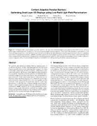 Content-Adaptive Parallax Barriers