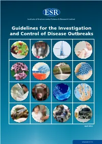 Guidelines for the Investigation and Control of Disease Outbreaks