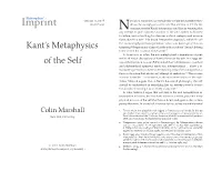 Kant's Metaphysics of the Self