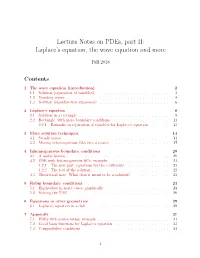 Laplace's Equation, the Wave Equation and More
