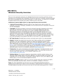 [MS-SECO]: Windows Security Overview