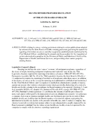 Second Revised Proposed Regulation of the State