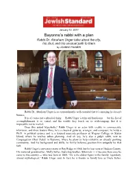 Bayonne's Rabbi with a Plan