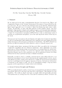 Evaluation Report for the Division of Theoretical Astronomy of NAOJ Piet