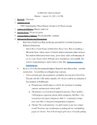 Griffith Park Advisory Board Minutes – January 28, 2021, 6:30 PM 1. Roll Call : All Present 2