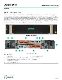 HPE MSA 2062 Storage Array