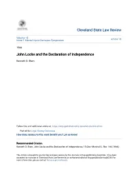 John Locke and the Declaration of Independence