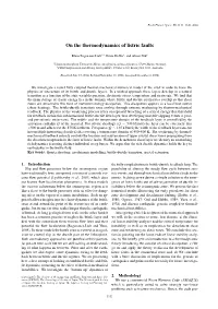 On the Thermodynamics of Listric Faults