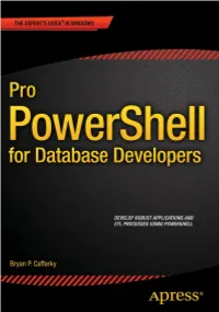 Pro Powershell for Database Developers