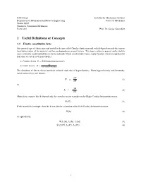 1 Useful Definitions Or Concepts