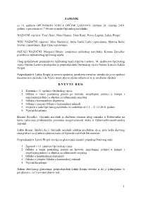 1 ZAPISNIK Sa 14. Sjednice OPĆINSKOG VIJEĆA OPĆINE