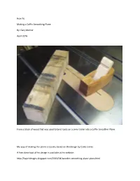 How to Making a Coffin Smoothing Plane By