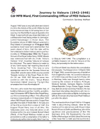 Journey to Valsura (1942-1946) Cdr MFB Ward, First Commanding Officer of MIS Valsura Commodore Sandeep Naithani