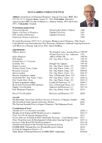Mats Larhed's CV in PDF Format