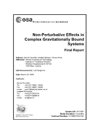 Non-Perturbative Effects in Complex Gravitationally Bound Systems Final Report
