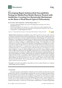 Developing Rapid Antimicrobial Susceptibility Testing for Motile/Non