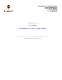 Libraries and Cultural Resources