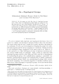 On S-Topological Groups
