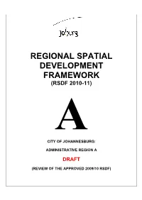 Regional Spatial Development Framework (Rsdf 2010-11)