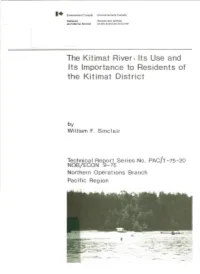 The Kitimat River: Its Use and Its Importance to Residents of the Kitimat District