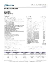 X4, X8, X16 DDR4 SDRAM