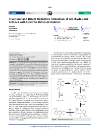 A General and Direct Reductive Amination of Aldehydes and Ketones with Electron-Deficient Anilines