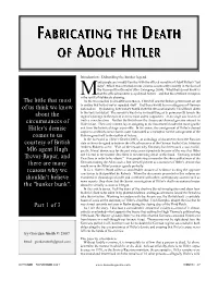 Fabricating the Death of Adolf Hitler Part 1