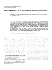 Functional Characterization of Contractile Vacuole Isolated from Amoeba Proteus