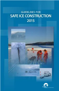 Guidelines for Safe Ice Construction