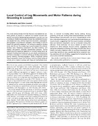 Local Control of Leg Movements and Motor Patterns During Grooming in Locusts