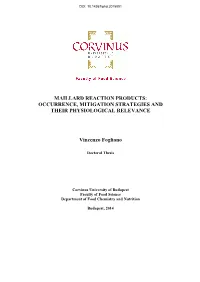 Maillard Reaction Products: Occurrence, Mitigation Strategies and Their Physiological Relevance