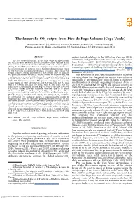 The Fumarolic CO Output from Pico Do Fogo Volcano