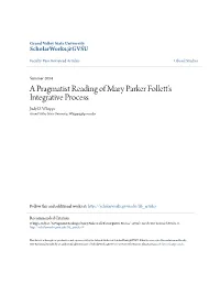 A Pragmatist Reading of Mary Parker Follett's Integrative Process