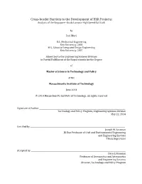 Cross-Border Barriers to the Development of HSR Projects: Analysis of the Singapore- Kuala Lumpur High Speed Rail Link