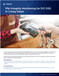 File Integrity Monitoring for PCI DSS in 3 Easy Steps