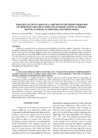 Foraging Tactics in Mollusca: a Review of the Feeding Behavior of Their Most Obscure Classes (Aplacophora, Polyplacophora, Monoplacophora, Scaphopoda and Cephalopoda)
