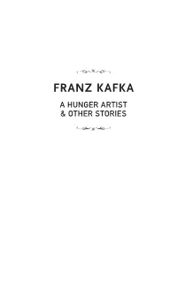 Franz Kafka a Hunger Artist