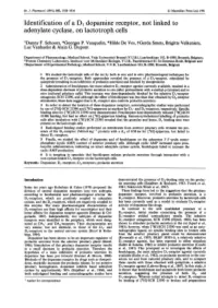Identification Ofa D1 Dopamine Receptor, Not Linked To
