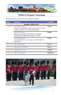 CISTM14 Program Schedule