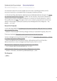Federal Job Guarantee Documentation