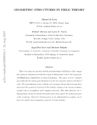 Geometric Structures in Field Theory