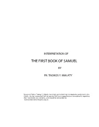 Interpretation of the First Book of Samuel