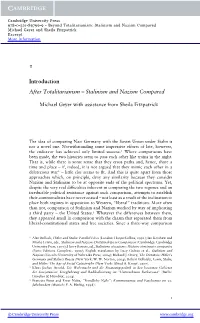 Introduction After Totalitarianism – Stalinism and Nazism Compared