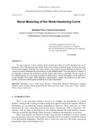 Novel Modeling of the Work-Hardening Curve