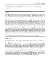 Segmental Errors in English Pronunciation of Nonnative English Speakers