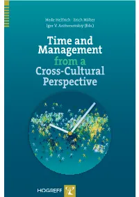 Time and Management from a Cross-Cultural Perspective