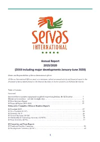 Annual Report 2019/2020 (2019 Including Major Developments January-June 2020)