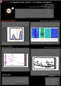 Brown Dwarf Desert Evolved Systems Atmospheres And