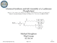 Chemical Synthesis and Self-Assembly of a Ladderane